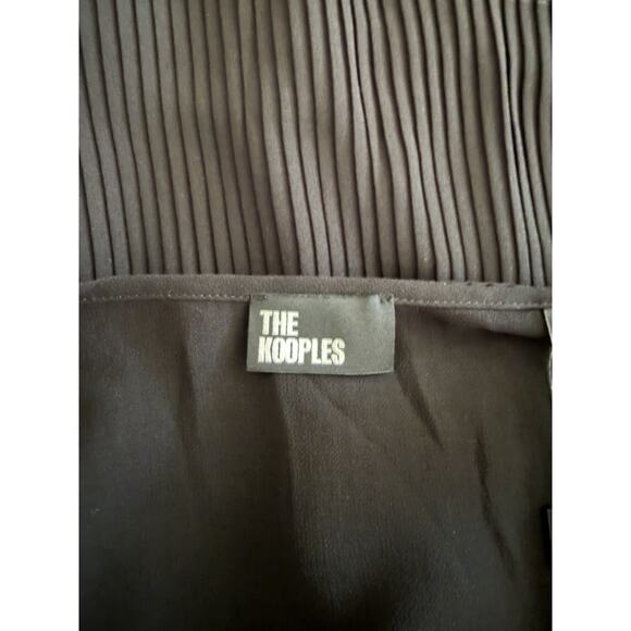 The Kooples Sleeveless Tiered Babydoll Mini Black Dress Size 2 NWT Parisian Cool - Picture 12 of 16